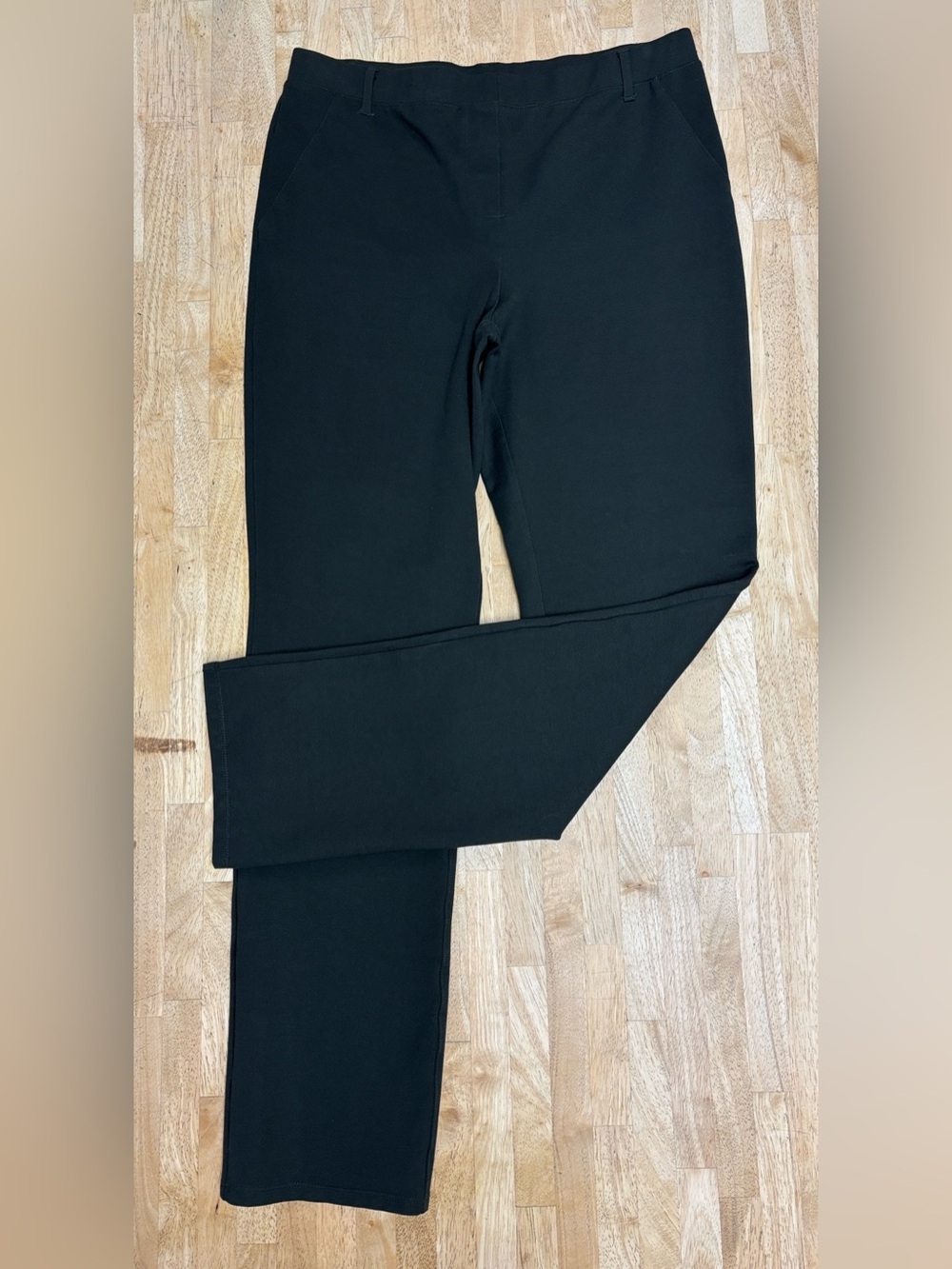 Quince Ultra-Stretch Ponte Straight Leg Pants Large Olive Green Workwear Yoga